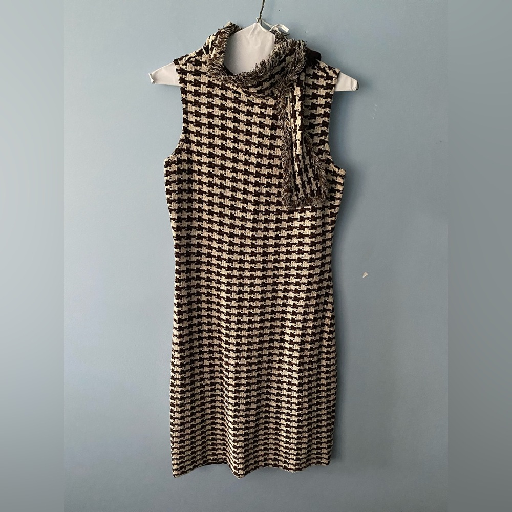 Vintage Brown and Cream 60s inspired St. John Dress